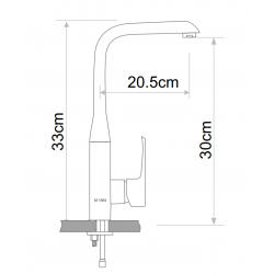 Μπαταρία Κουζίνας Αναμεικτική Ψηλή Forte Mix M1504 White